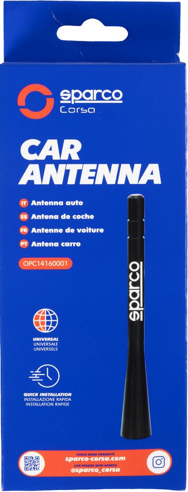 SPARCO Urban OPC14160001 antenna radio FM universale auto nera