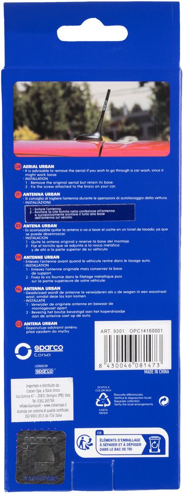 Urban OPC14160001 antenna radio FM universale auto nera