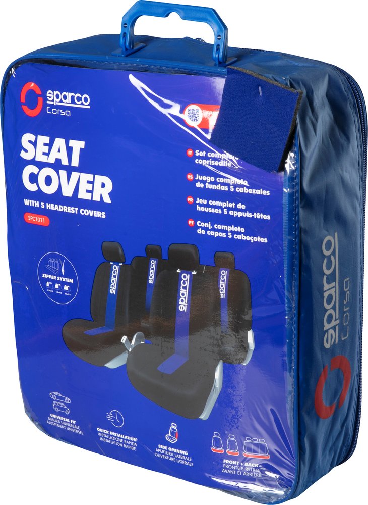 Set completo SPC1011 coprisedili blu per auto universali anteriori e posteriori
