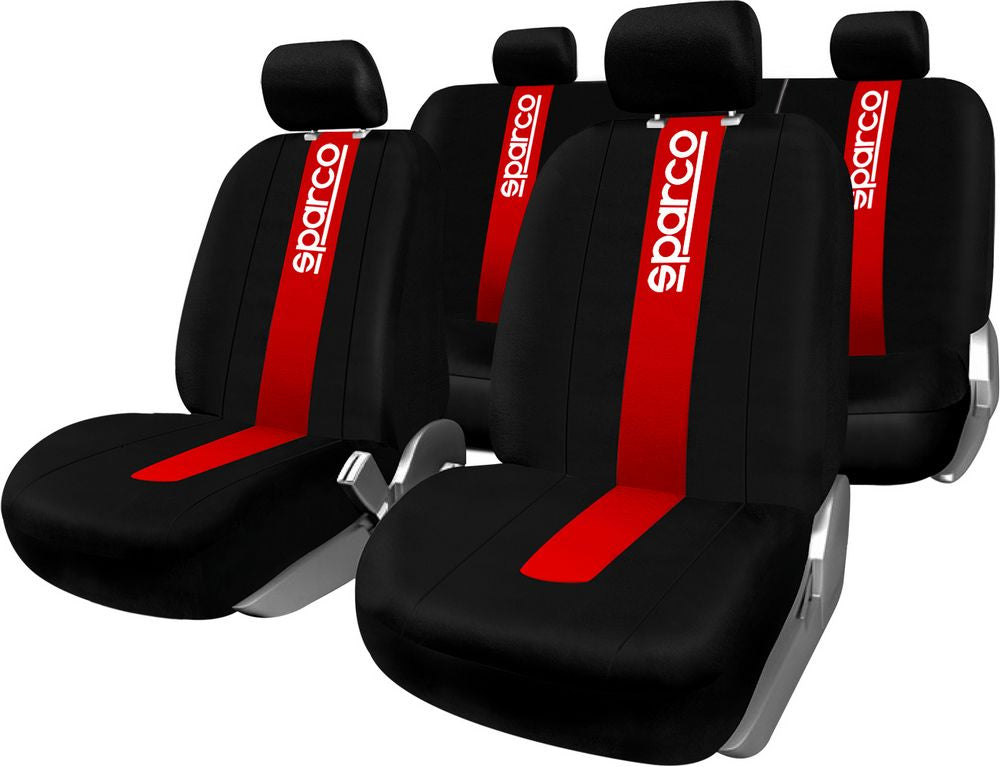 SPARCO Set completo SPC1011 coprisedili auto universali rossi anteriori