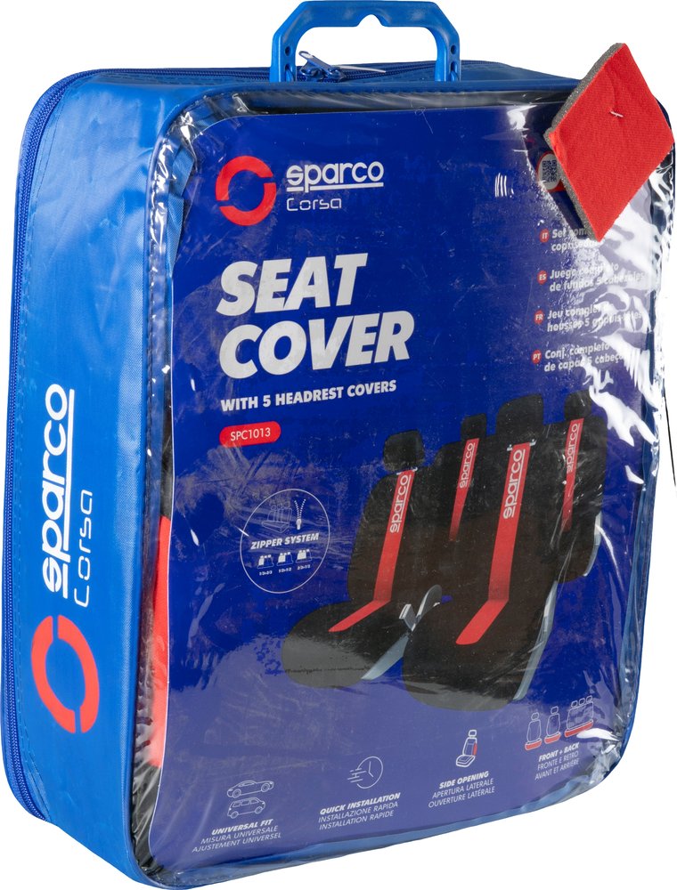 SPARCO Set completo SPC1011 coprisedili auto universali rossi anteriori