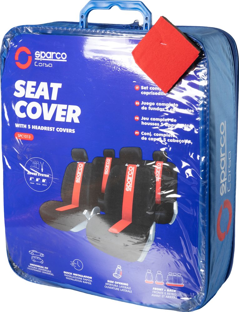 Set completo SPC1011 coprisedili auto universali rossi anteriori e posteriori