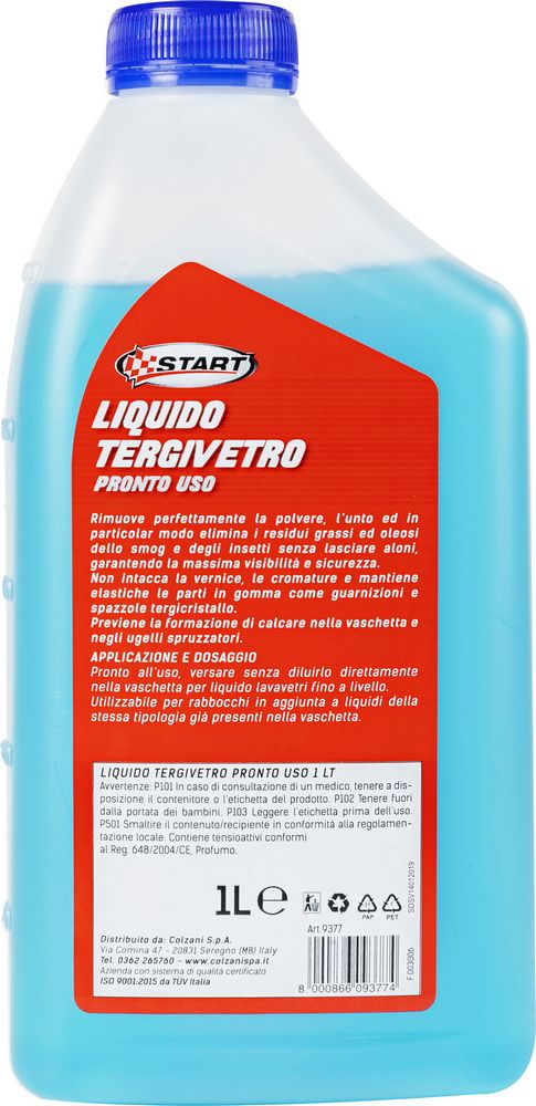 Liquido tergivetro pronto all'uso 1L effetto sgrassante