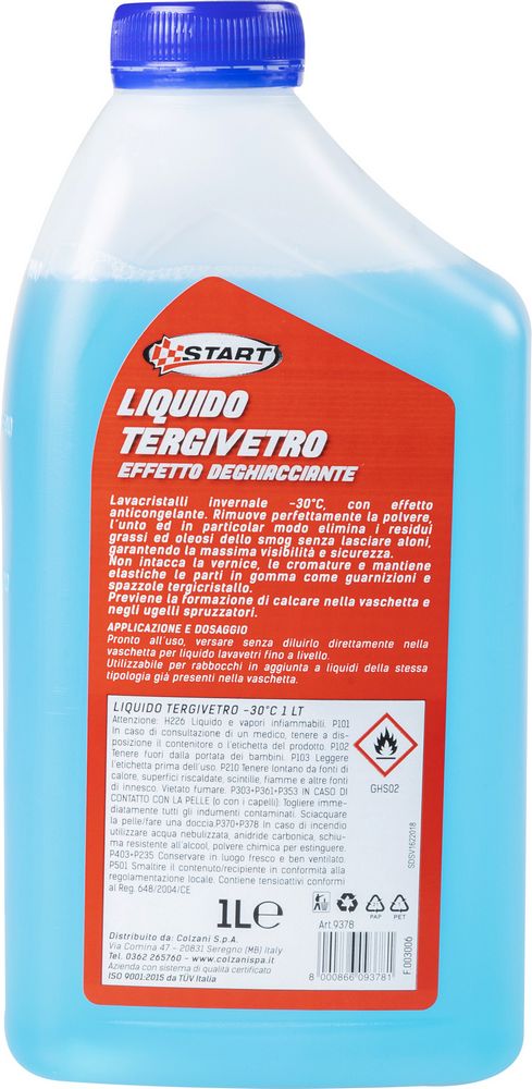 Liquido tergivetro effetto deghiacciante -30C 1L