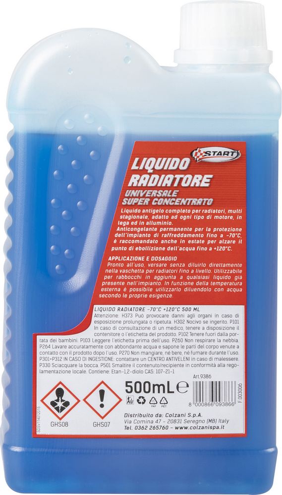 START: Antigelo Radiatore -70C Puro, Protezione Totale in 500 ml
