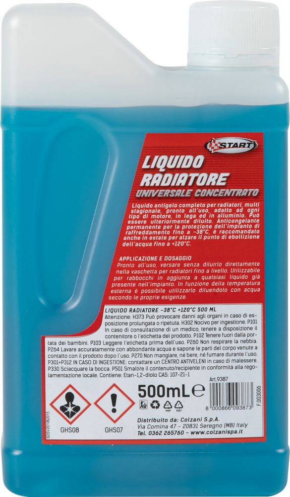 START- Antigelo -38C 500 ml per Radiatori, Protezione Completa