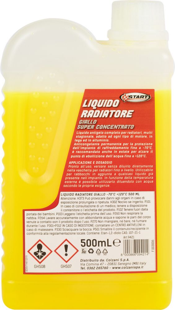 START-Antigelo Giallo Puro -70C, Massima Protezione per Radiatori