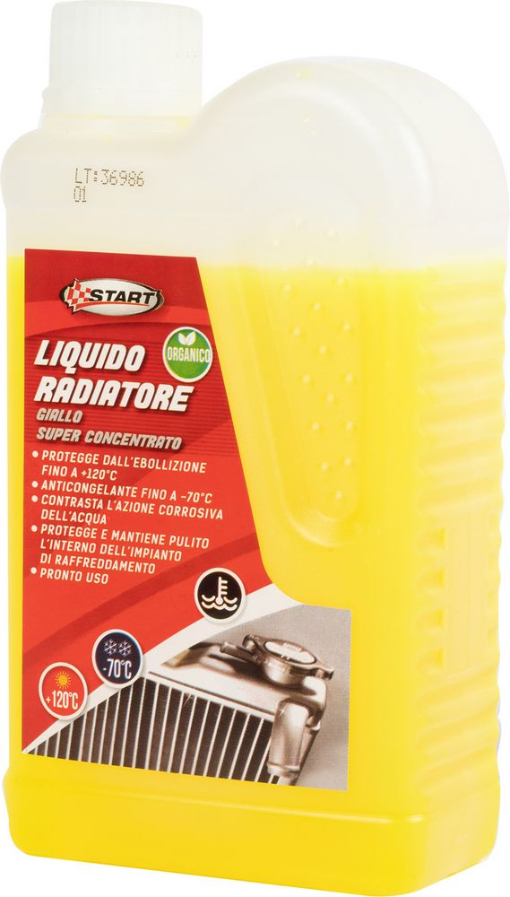 START -Liquido Radiatore Giallo Puro Anticongelante -70?C 500 ml ? Protezione