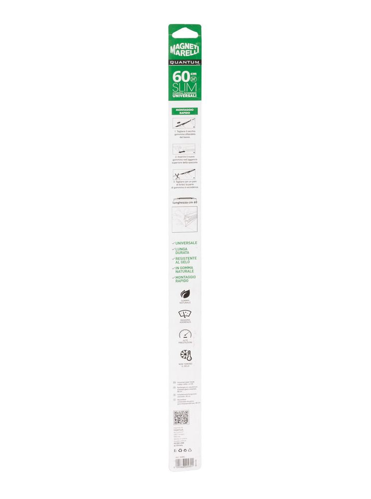 Magneti Marelli Coppia di gommini tergicristallo auto Slim 65cm - 26" universali