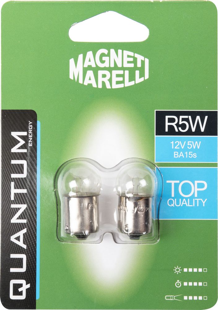 QUANTUM ENERGY Magneti Marelli R5W coppia di lampadine auto 12V 5W attacco BA15s