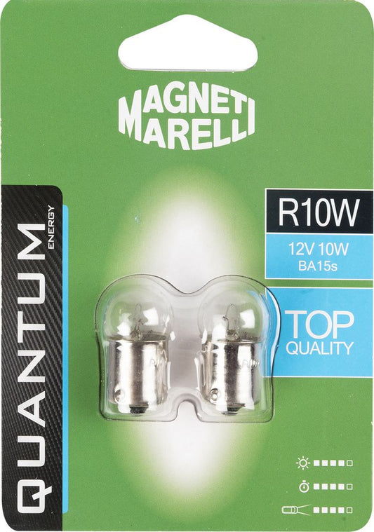 QUANTUM ENERGY Magneti Marelli R10W coppia di lampadine auto 12V 5W attacco