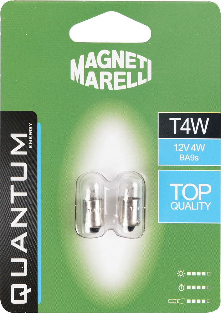 QUANTUM ENERGY Magneti Marelli T4W coppia lampadine auto 12V 4W attacco BA9s