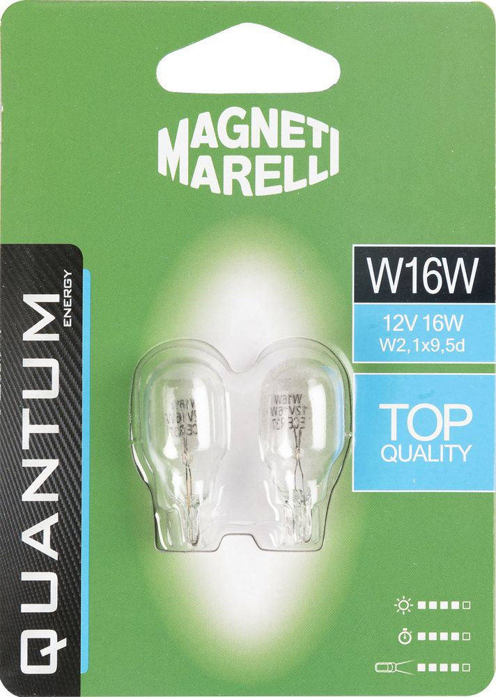 Magneti Marelli W16W coppia lampadine auto vetro 12V 16W attacco W2,1X9,5d