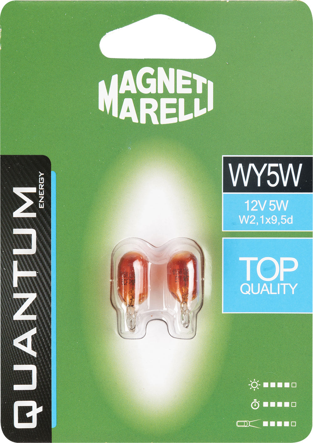 QUANTUM ENERGY Magneti Marelli WY5W coppia lampadine auto vetro 12V 5W attacco