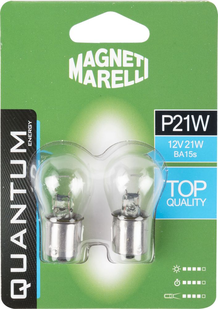 QUANTUM ENERGY Magneti Marelli P21W coppia di lampadine auto 12V 21W attacco