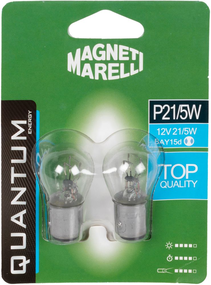 QUANTUM ENERGY Magneti Marelli P21/5W coppia lampadine auto biluce 12V 21/5W