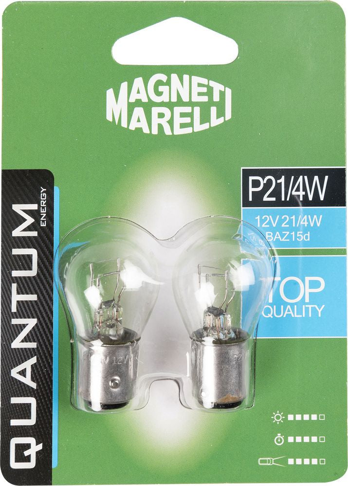QUANTUM ENERGY Magneti Marelli P21/4W coppia lampadine auto biluce 12V 21/4W
