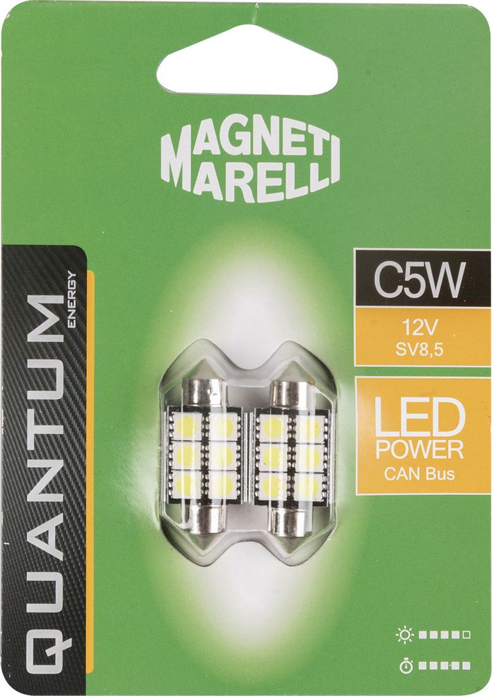 QUANTUM ENERGY Magneti Marelli C5W coppia di lampadine auto LED 6SMD 12V