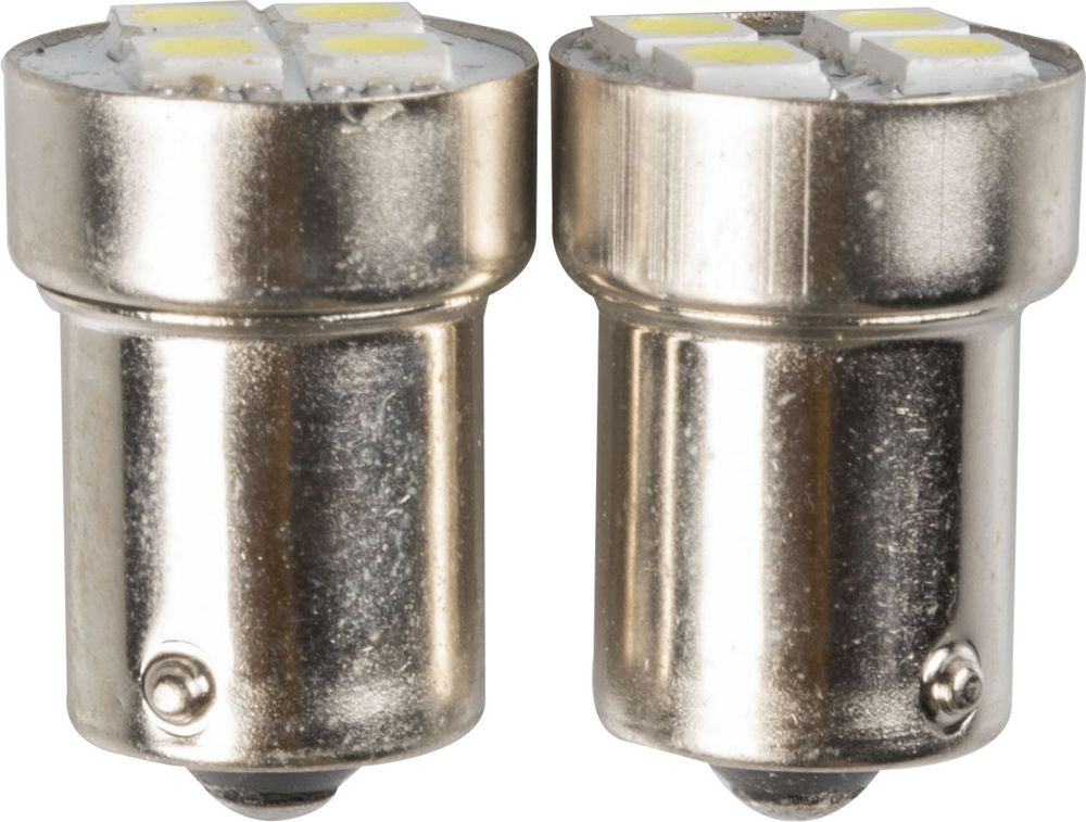 QUANTUUM ENERGY R5W coppia di lampadine auto LED 4SMD 12V attacco BA15s
