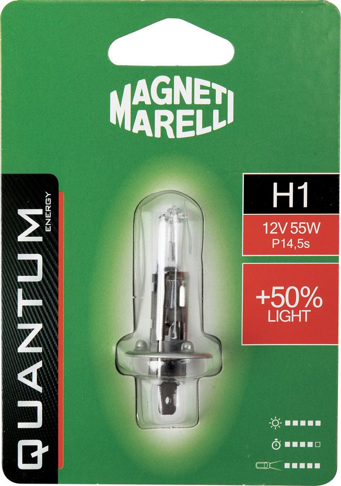 QUANTUM ENERGY Magneti Marelli H1 lampadina singola auto +50% light 12V 55W