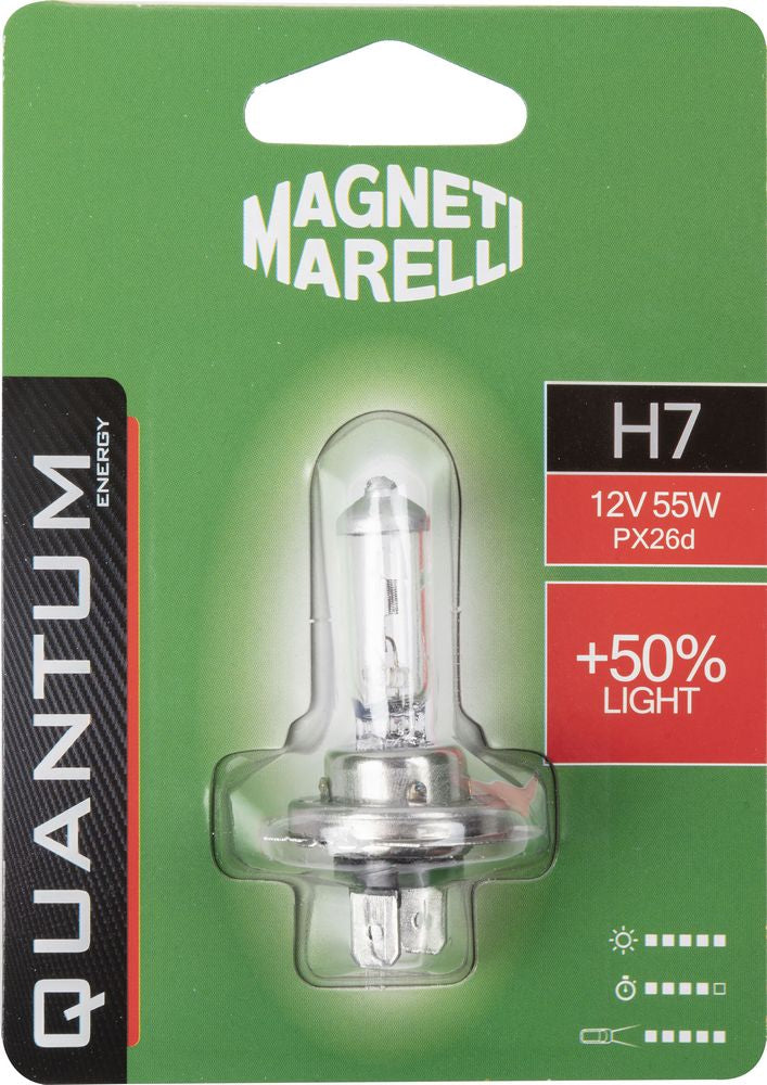 QUANTUM ENERGY Magneti Marelli H7 lampadina singola auto +50% light 12V 55W