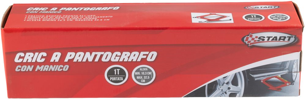 Cric a pantografo con manico 1T
