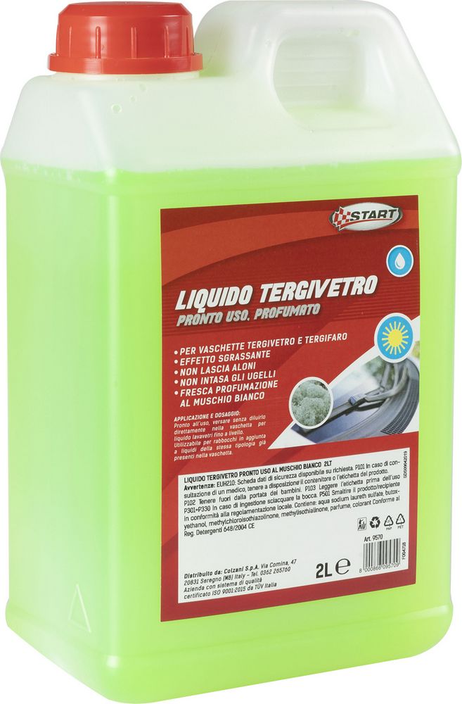 Liquido tergivetro profumato al muschio bianco 2L effetto sgrassante