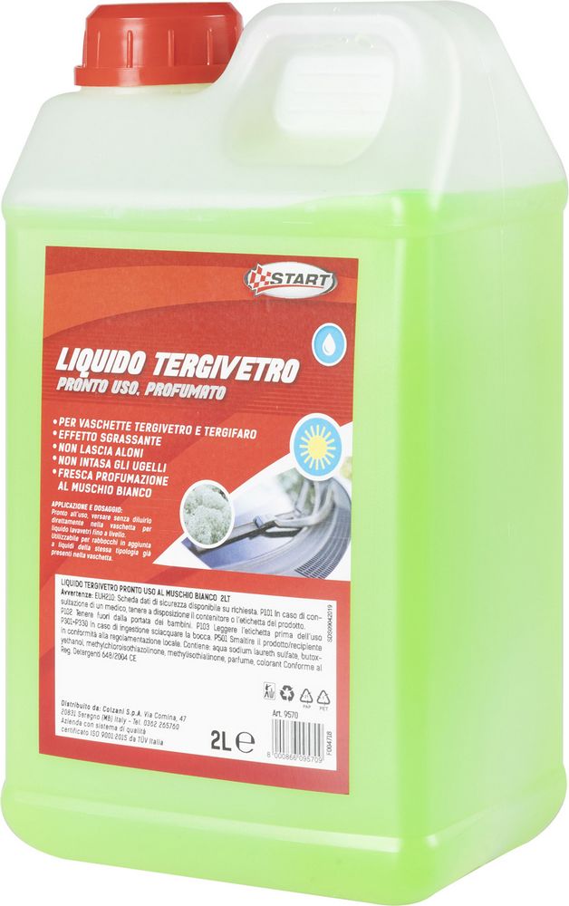 Liquido tergivetro profumato al muschio bianco 2L effetto sgrassante