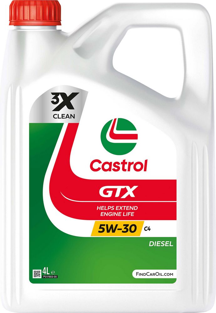 Castrol GTX C4 5W-30 ACEA C4 4L Sintetico Olio Motore Lubrificante Auto