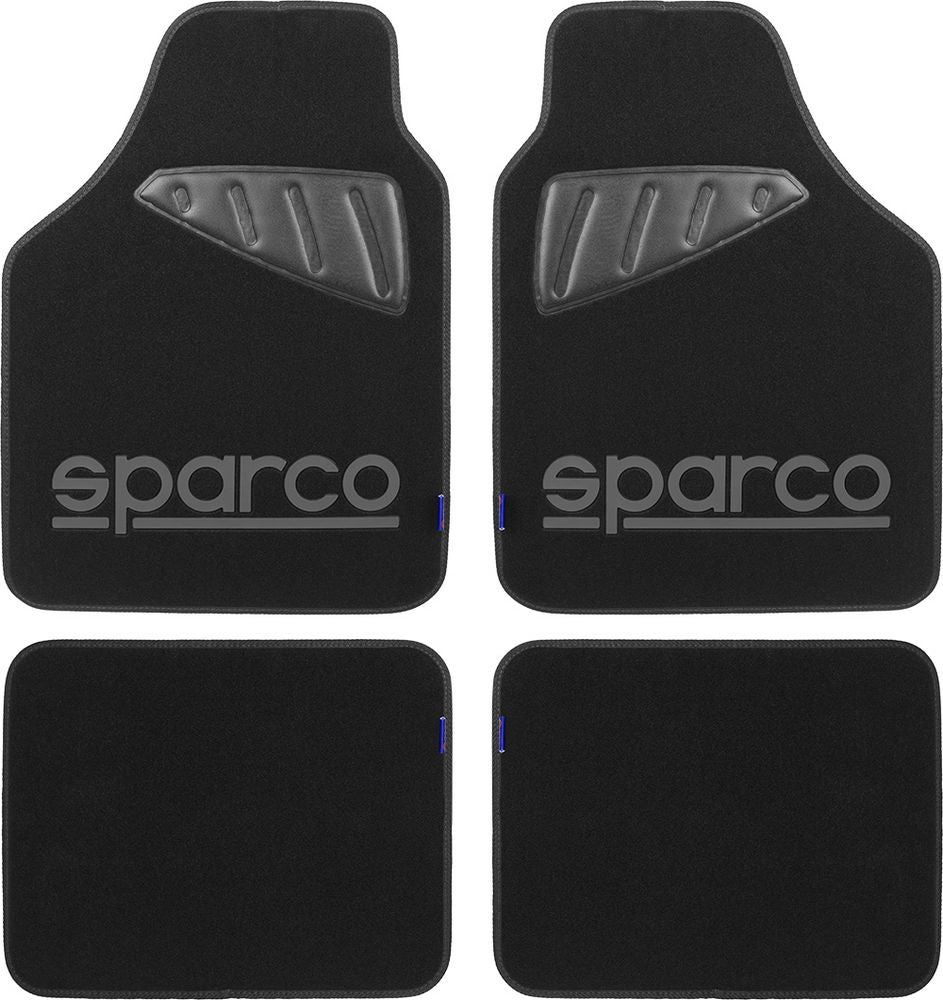 SPARCO Set completo SPC19 universale tappetini auto moquette nero/grigio