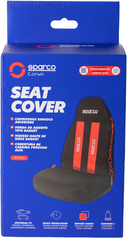 SPARCO 3D coprisedile auto universale grigio con intreccio laterale
