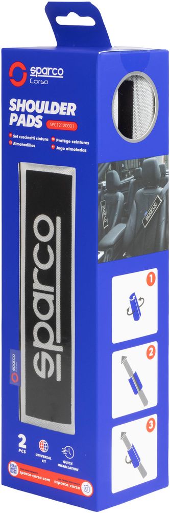 Coppia di cuscinetti passacintura OPC12120001 universali per auto neri