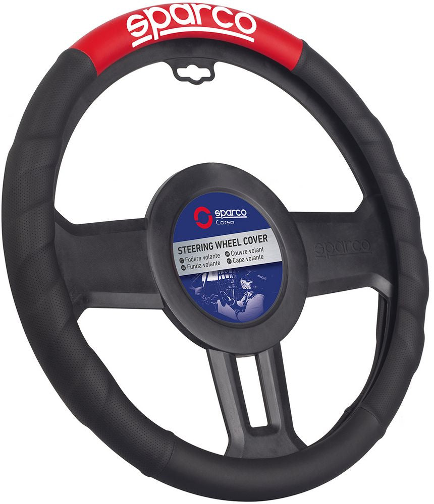 Coprivolante SPC1111 auto universale nero e rosso poliestere 38cm