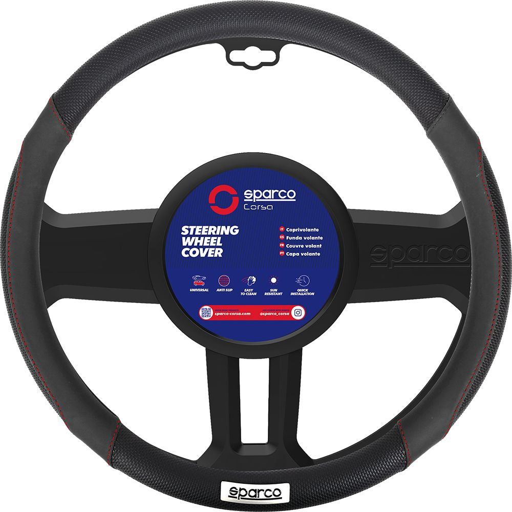 SPARCO Coprivolante SPC1113 auto universale nero con dettagli traforati