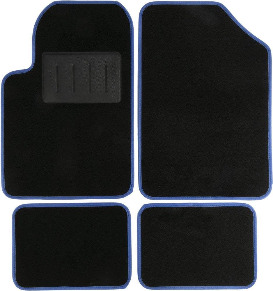 Set tappetini auto essential bordo blu.