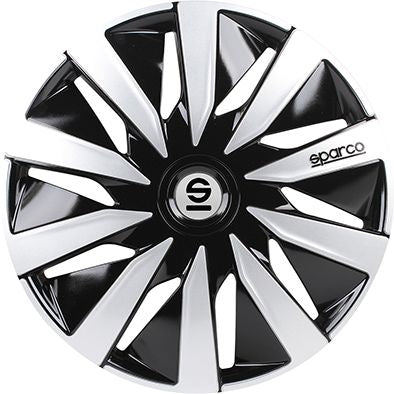 SPARCO Borchie Set 4 copricerchi 14" pollici copriruota auto Lazio SPC1491BKSV