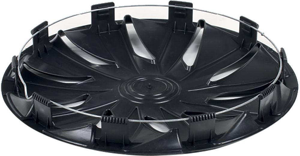 Borchie Set 4 copricerchi 15" pollici copriruota auto Lazio SPC1591BKGR nero grigio