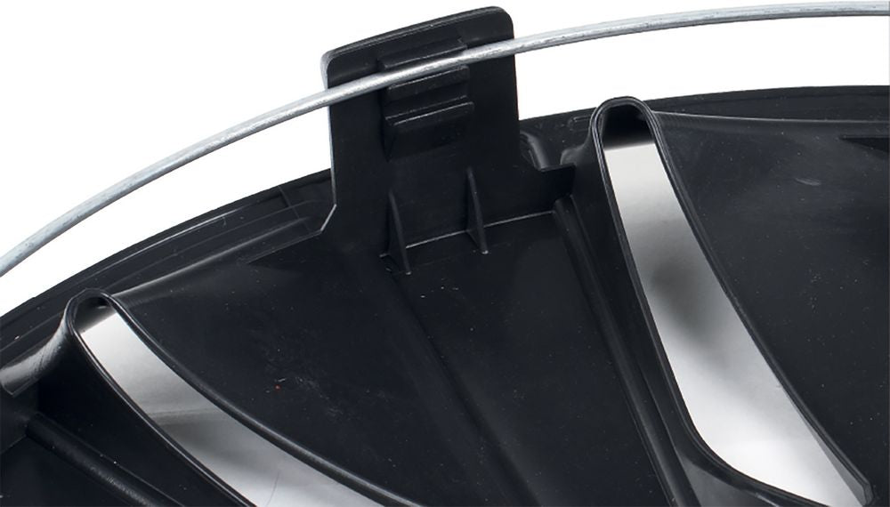 Borchie Set 4 copricerchi 16" pollici copriruota auto Lazio SPC1691BKGR nero grigio