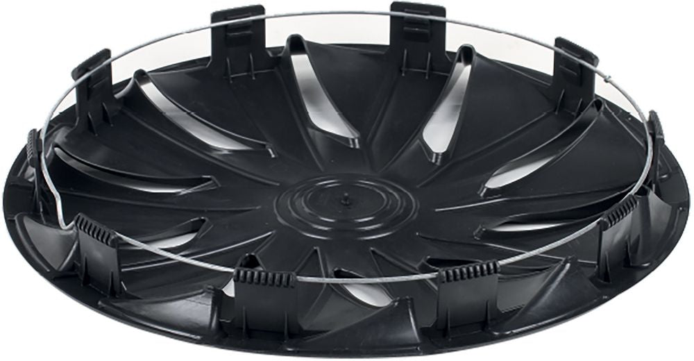 Borchie Set 4 copricerchi 16" pollici copriruota auto Lazio SPC1691BKSV nero argento