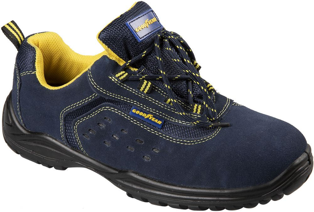 GOODYEAR Scarpe antinfortunistiche metal-free S1P in pelle scamosciata blu