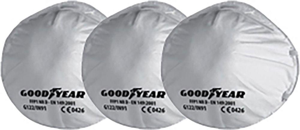 GOODYEAR Mascherina protettiva FFP1 tre pezzi bianca mod. G122/IN91 Lavoro