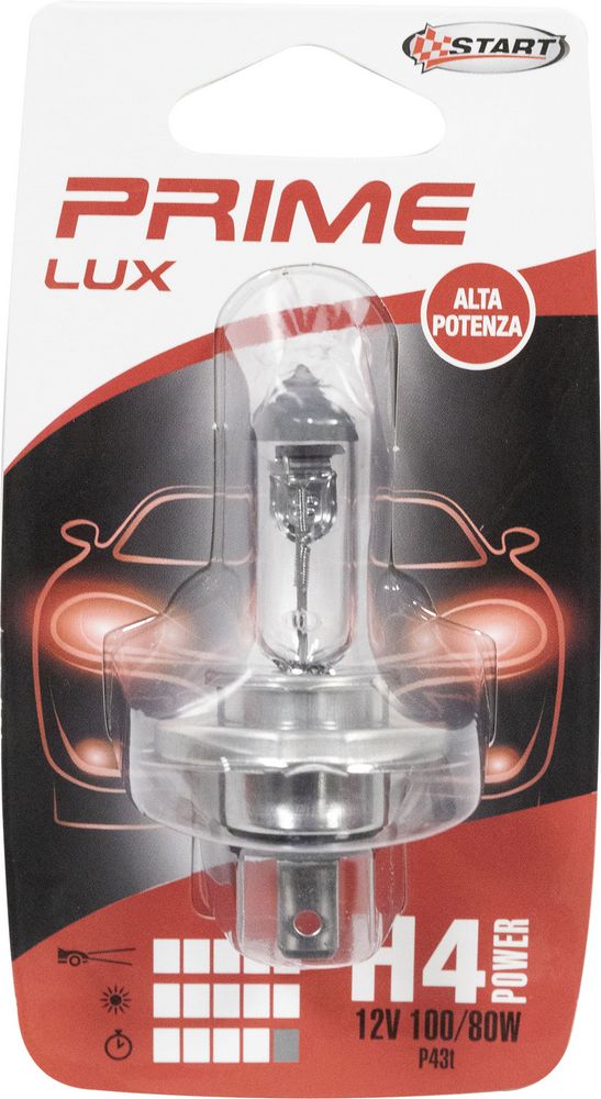 START Lampadina singola auto alogena H4 12V 100/80W P43t Accessorio Originale