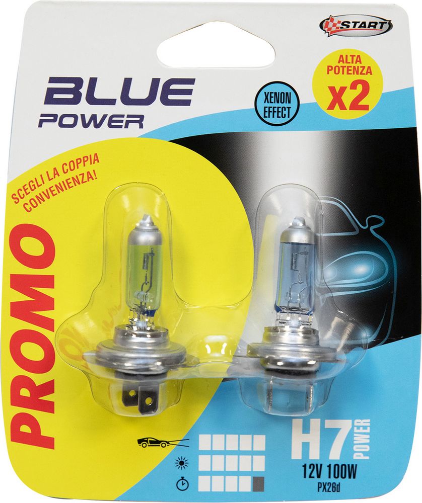 START Coppia di lampadine auto alogene H7 12V 100W PX26d Accessorio Originale