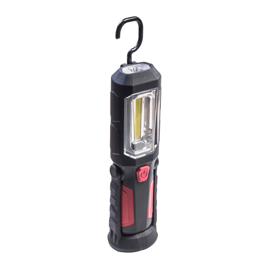 Lampada da lavoro 24 +6 LED COB, gancio e magnete