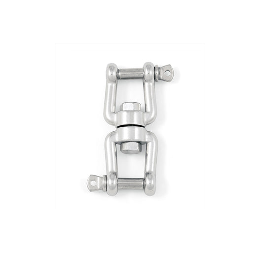 Girella a 2 forcelle  6 mm. in acciaio Inox A4 - AISI 316