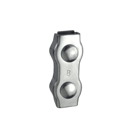 Morsetto Duplex per funi  5 mm. in acciaio zincato 4 pz.