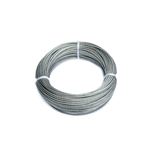 Fune in acciaio Inox 49 fili  4 mm. 25 mt.