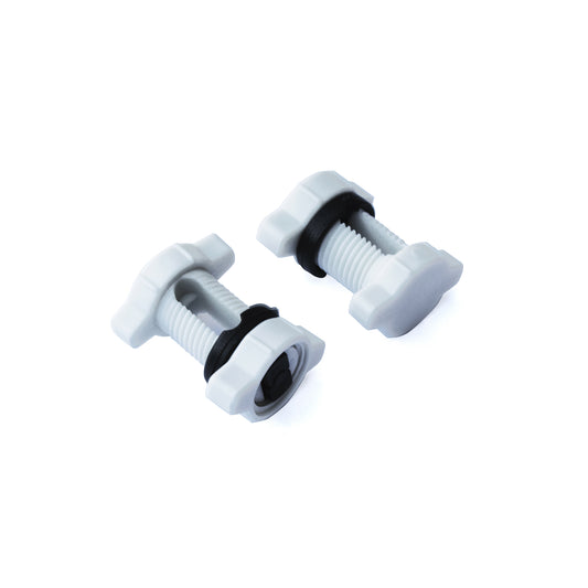 Morsetto per cavi "Block Fix" in nylon bianco 2 pz.