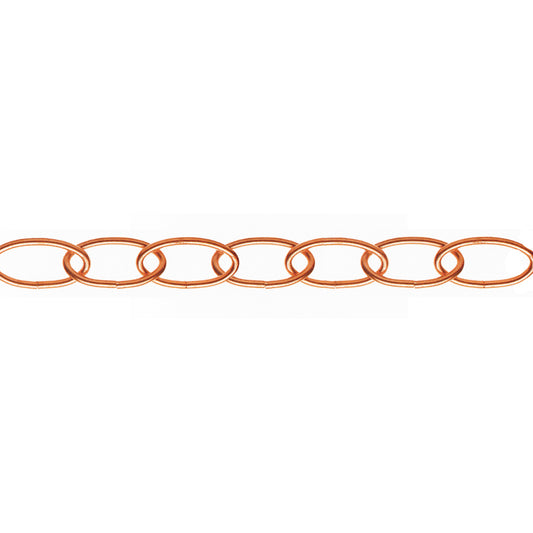 Catena ornamentale ovale  2,8 mm. in acciaio ramato 15 mt.