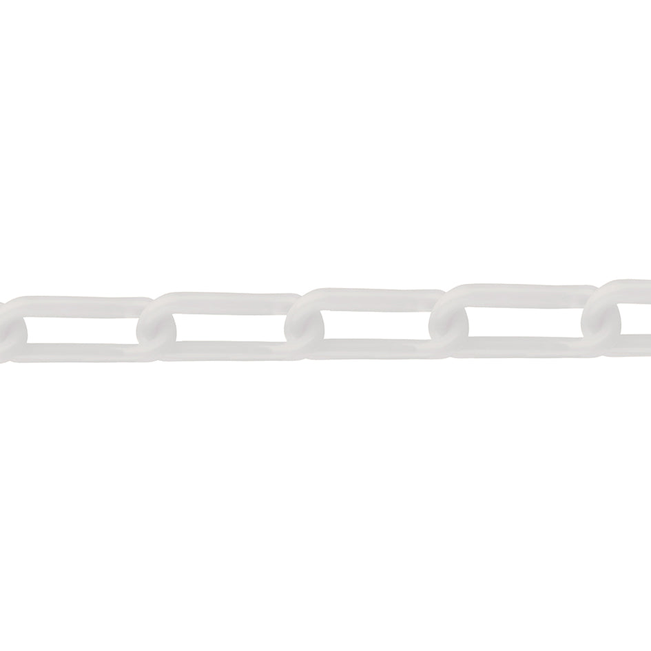 Catena in plastica  6 mm. bianco 20 mt.